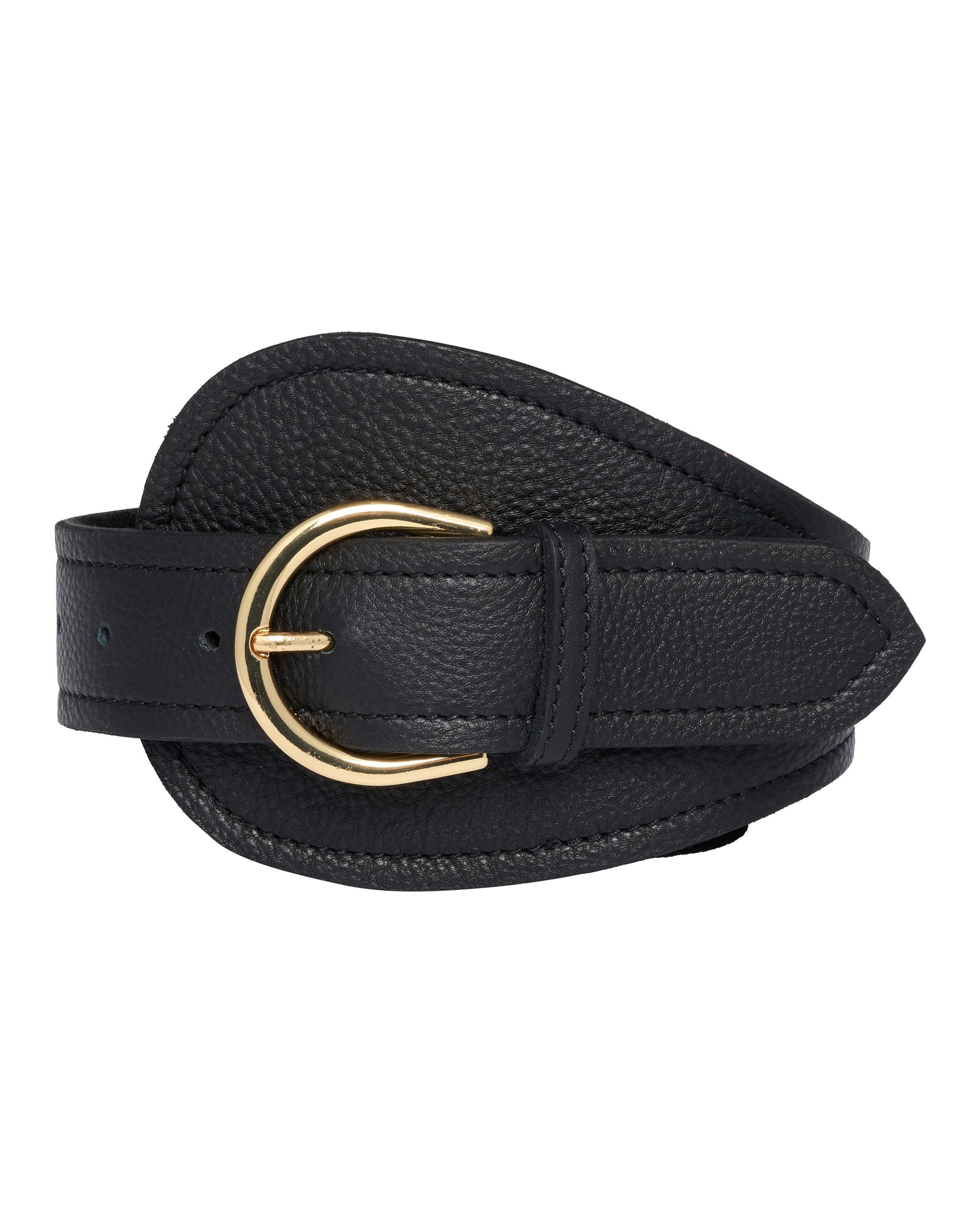 Tim&Simonsen Dunja Belt - Sort bælte med guld spænde 2185-Dunja Black-gold