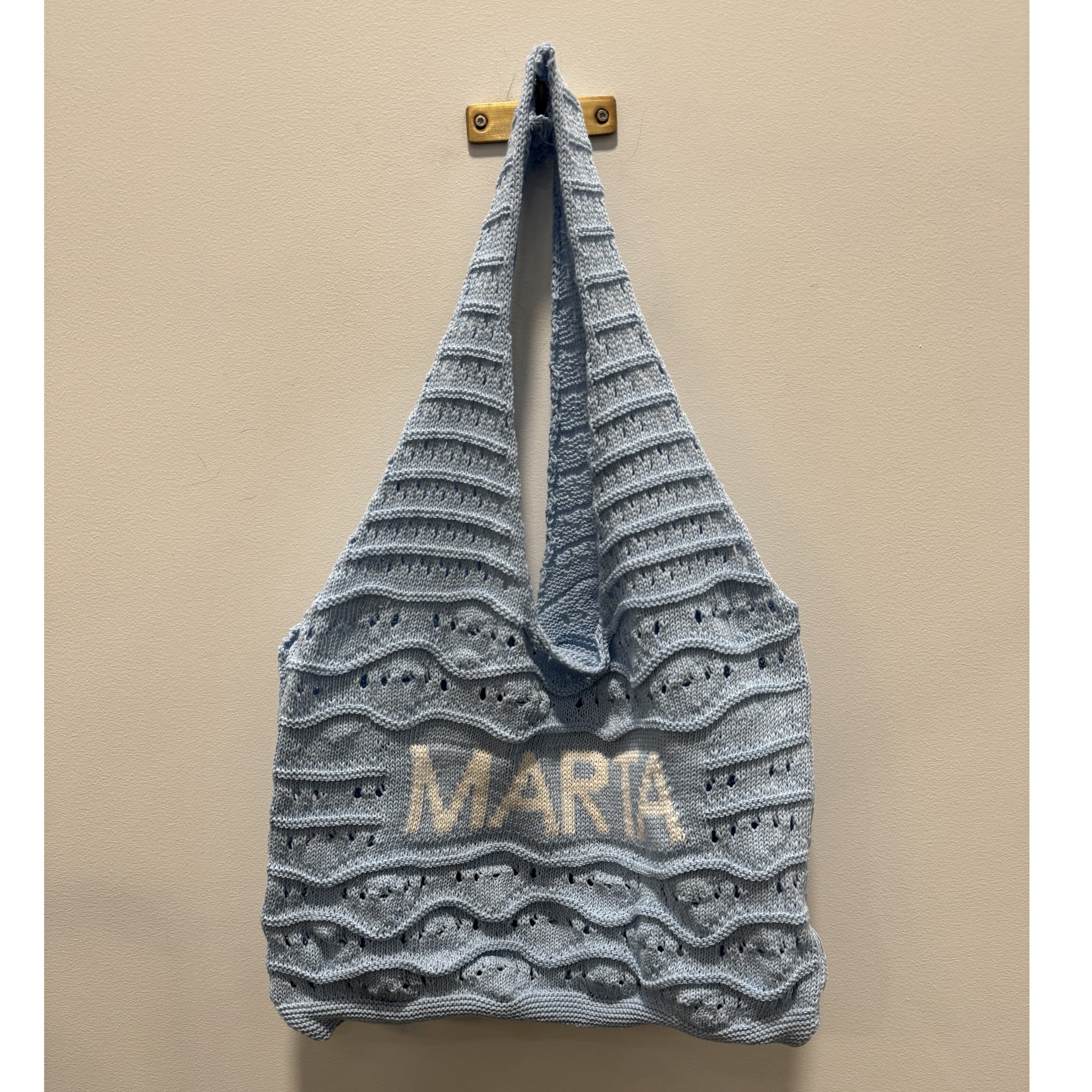 Marta MdcLilja Bag - Strikket net KN8130 Celeste