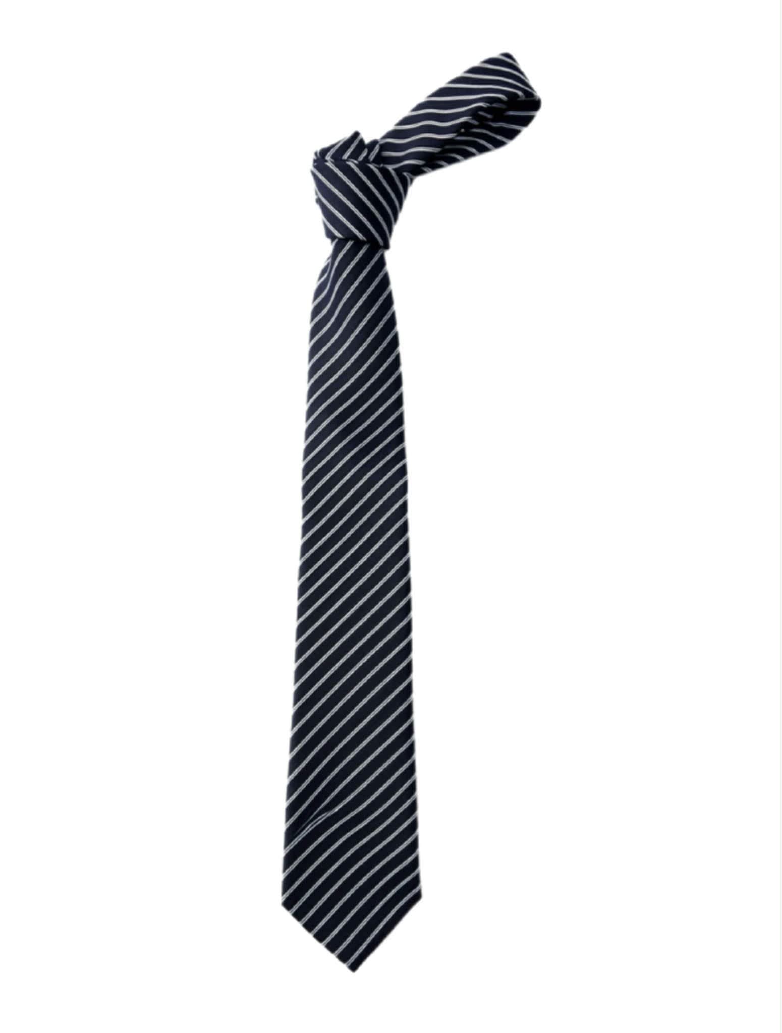 Tim&Simonsen Tie - Sort stribet slips TSJ594 Black-White