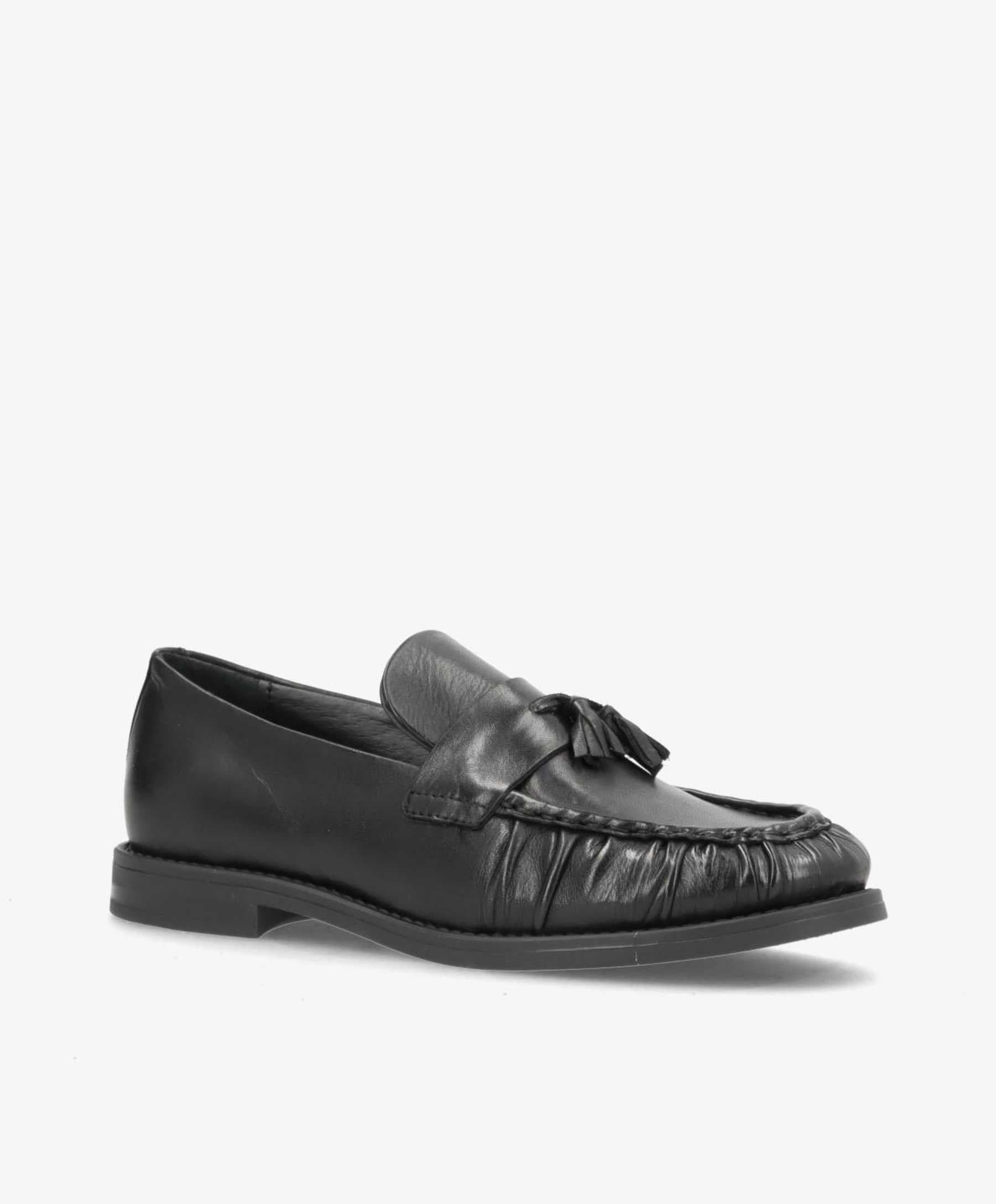 Phenumb WHISPER TASS - Sort loafer med kvast PB-E01-WHISP Leather soft Black