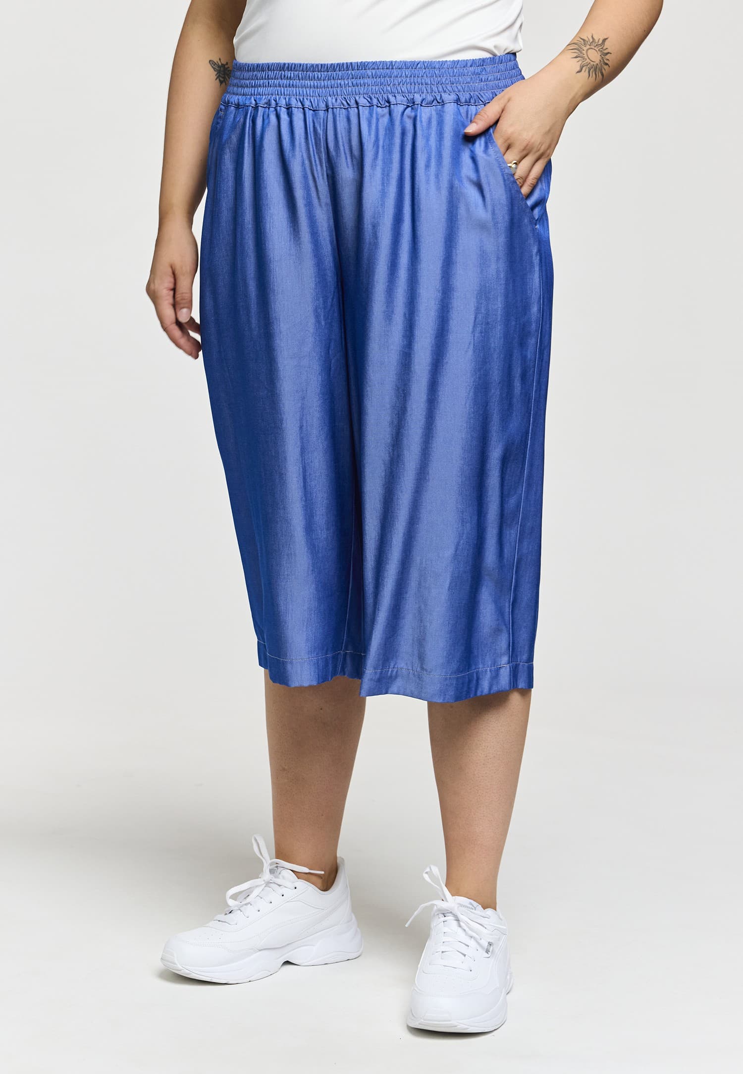Gozzip GKadia Knickers - Blå shorts G263017 Blue Denim Look