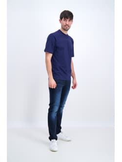 Bison t-shirt i Navy med rund hals til herre | Regular fit | S Navy