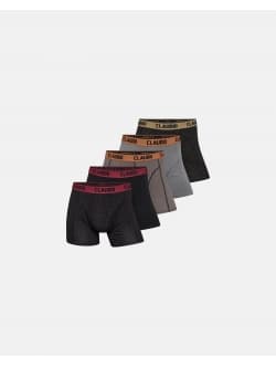 Claudio 5pak bambus underbukser/tights med orange og bordeaux til herre L