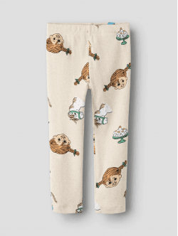 Name it "Pippi langstrømpe" leggings i beige til piger Beige 92