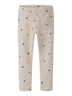 Name it leggings i beige med hjerter til piger Beige 92