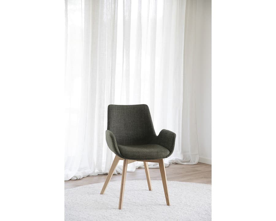 Drimsdale spisebordsstol Grøn med 2 stelfarver, Rowico - Rowico Home - Stole Senior
