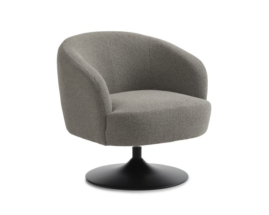 Conrad Loungestol mushroom tekstil med drejefunktion - LEXPO Living - Stof lænestol Senior
