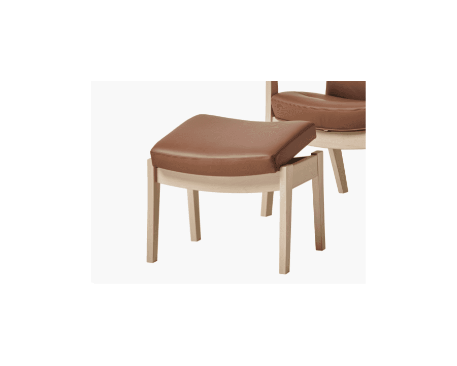 Farstrup 7990 fodskammel Edge i læder - Farstrup Furniture - Produkter Senior