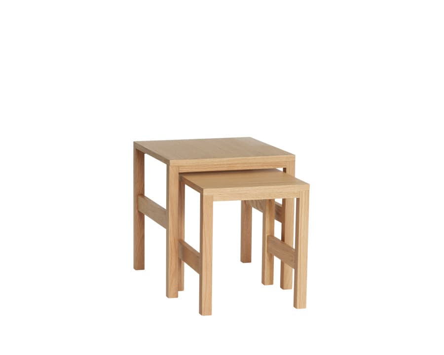 Puzzle Indskudsborde - Sæt af indskudsborde FSC® - certificeret egetræ - Hübsch Interiør - Sidebord Senior