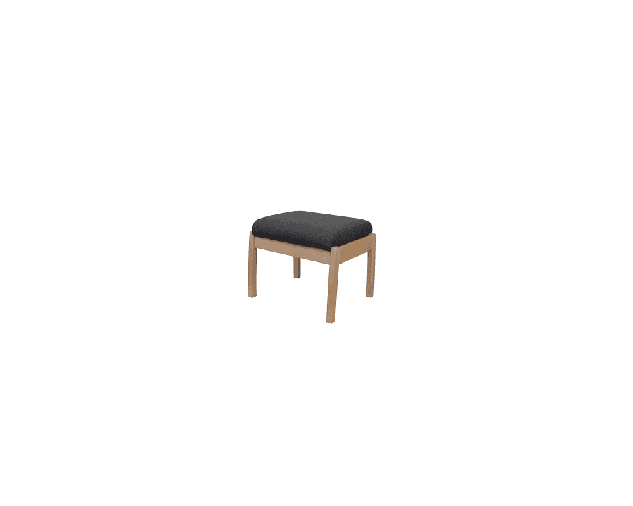 Fodskammel Applaus i tekstil Medley mørkegrå - Farstrup Furniture - Fodskammel Senior