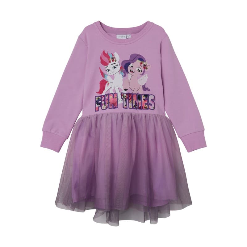 Name It Mini Jane Tulle Sweat Kjole - Violet Tulle 86 Violet Tulle