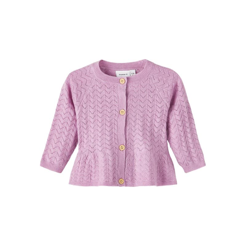 Name It Baby Remille Langærmet Strik Cardigan - Lavender Mist 56 Lavender Mist