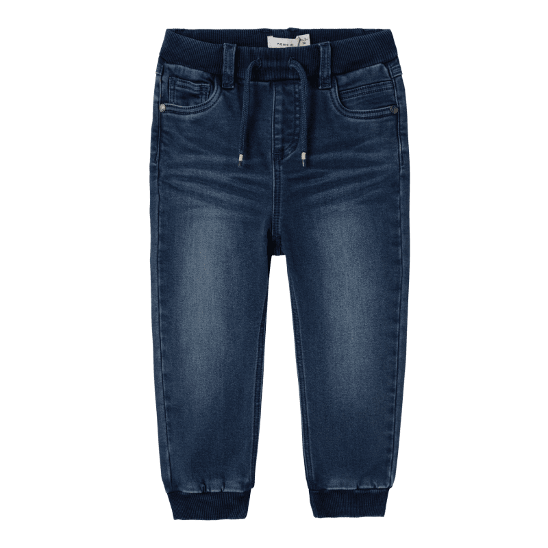 Name It Mini Ben Round Fit Fleece Jeans - Dark Blue Denim 92 Dark Blue Denim
