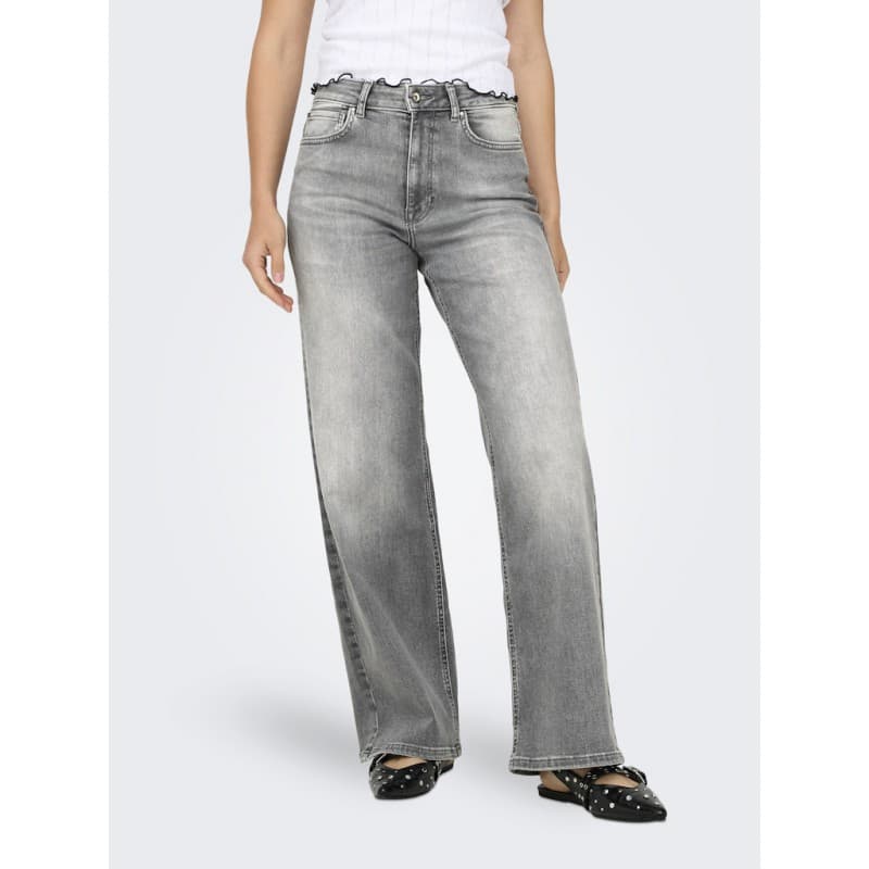 Only Madison Blush Hw Wide Denim Bukser - Light Grey Denim Xs/34 Light Grey Denim
