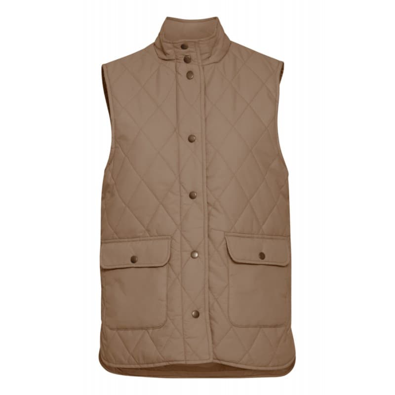 Fransa Quiltet Vest - Coca Mocha 2xl Coca Mocha