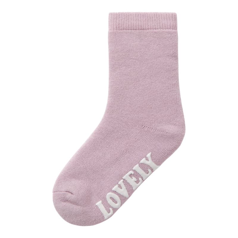 Name It Mini Tina Terry Frotté Skridsikre Strømper - Elderberry 22/24 Elderberry