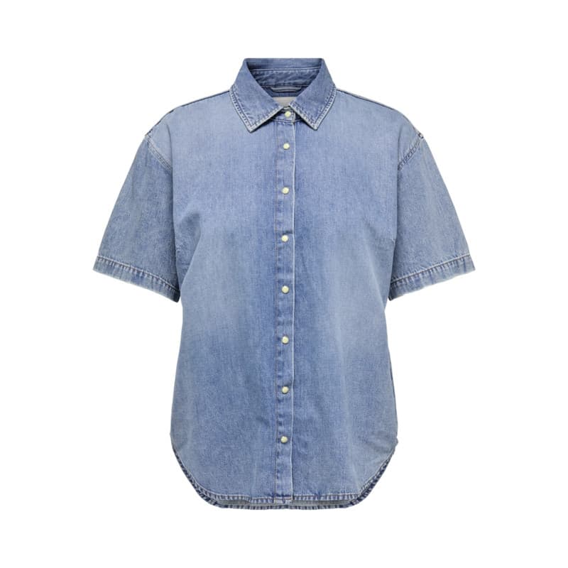 Only Carmakoma Montreal Denim Skjorte - Medium Blue Denim 42 Medium Blue Denim
