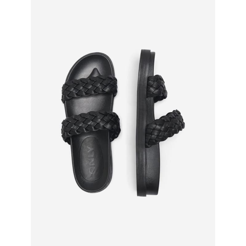 Only Minnie Pu Flet Sandal - Sort Sort 37