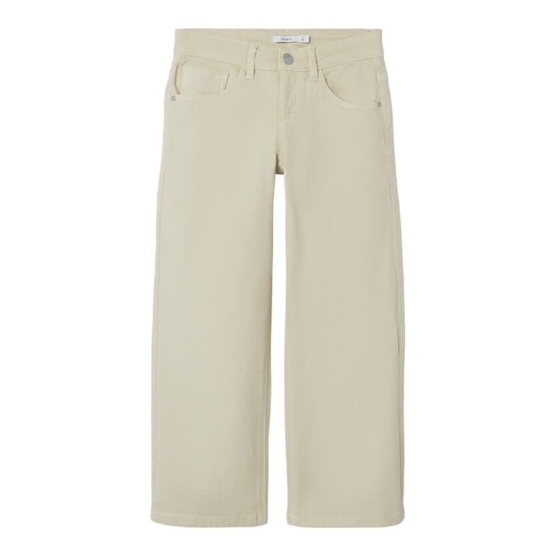 Name It Kids Rose Brede Twill Bukser - Turtledove 116 Turtledove