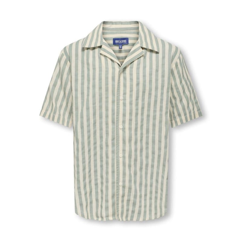 Only & Sons Junior Mattie S/s Hør Skjorte - Iceberg Green 146/152 Iceberg Green