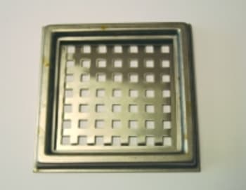 Ramme og rist til miniafløb-til gamle 181/381-Ramme: 106x106 mm