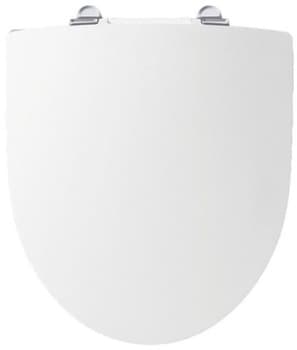 Ifö Spira hårdt sæde, hvid, softclose - quick release og faste beslag, krom.