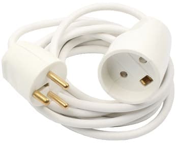 Forl�ngerledning M/J 3M 3x1,0 hvid
