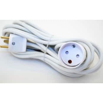 Forl�ngerledning M/J med 5 meter ledning, hvid