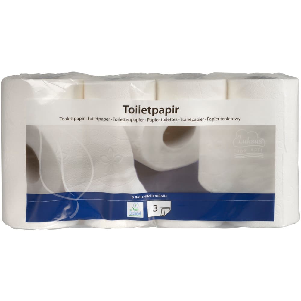 MILJÔMÄRKT TOALETTPAPPER - 64 RULLAR - 3 LAGS