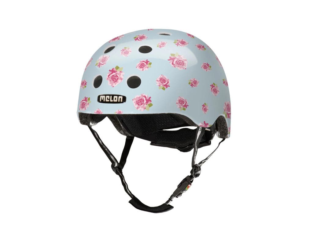 Melon - Flying Roses - Cykelhjelm - Light Blue/Rose- Str. 52-58 cm