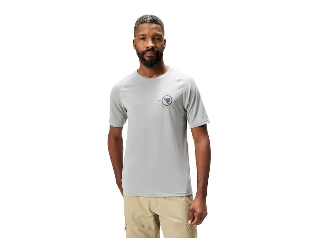 Endura LOOP TECH TEE - Cykeltrøje - Korte ærmer - Dreich Grey - Str. XL