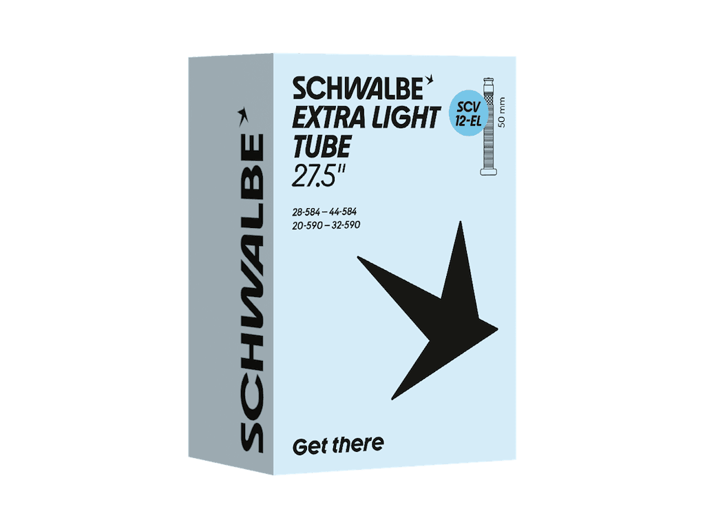 Schwalbe Extra Light slange 26/27,5"x1,10-1,80 (28/44-584/590) med 50mm lang SCV Clik ventil SCV12-E