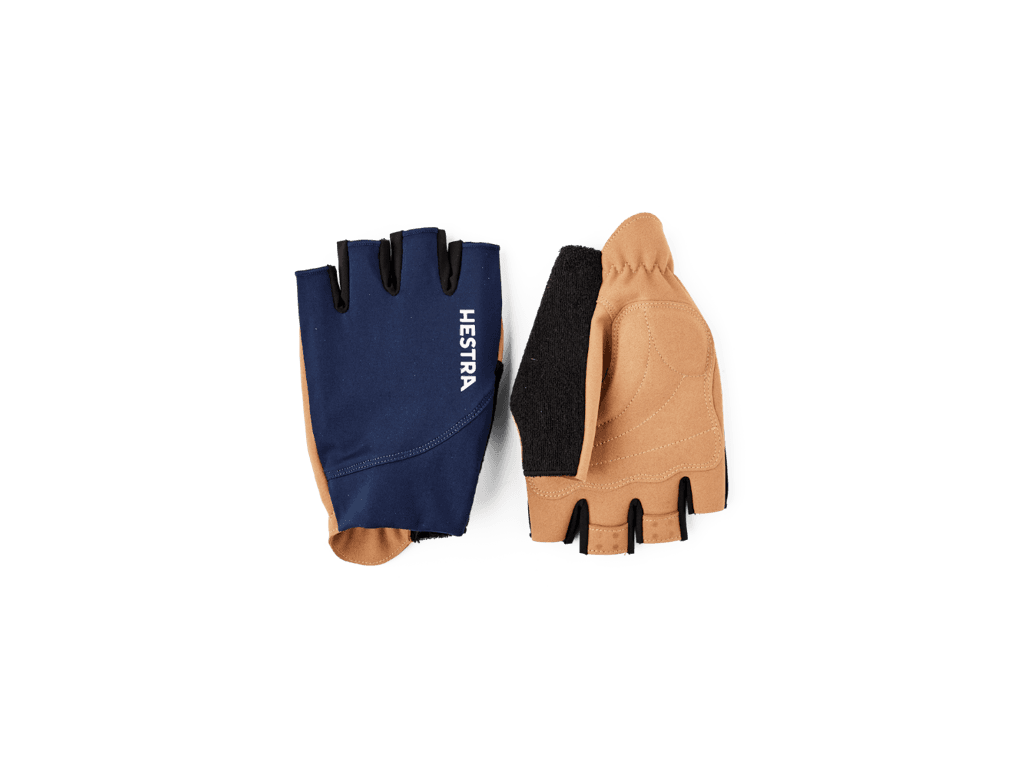 Hestra Spiro Short - Cykelhandsker - Navy/Tan - str. 11