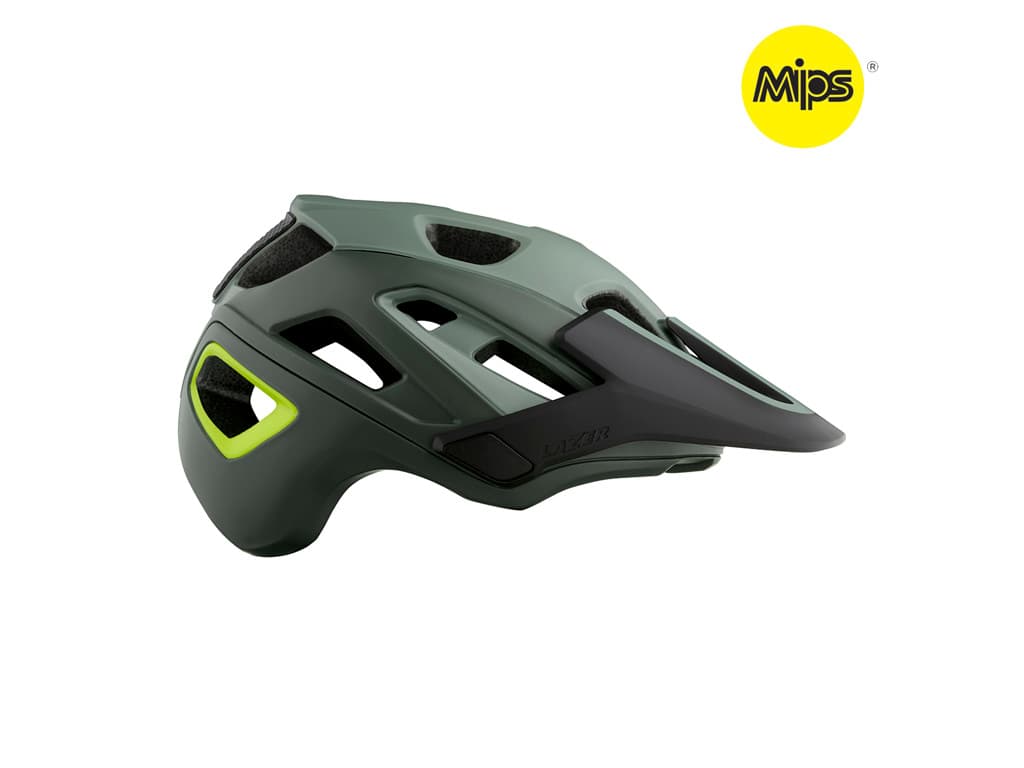 Lazer Jackal MIPS - Cykelhjelm MTB - Str. 52-56 cm - Mat mørkegrøn