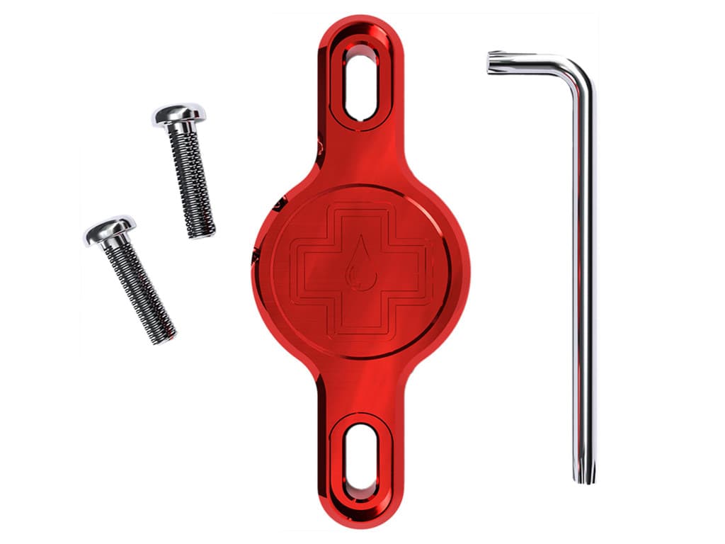 Muc-Off Secure Tag Holder 2.0 - Til Apple Airtag - Montering ved flaskeholder - Rød