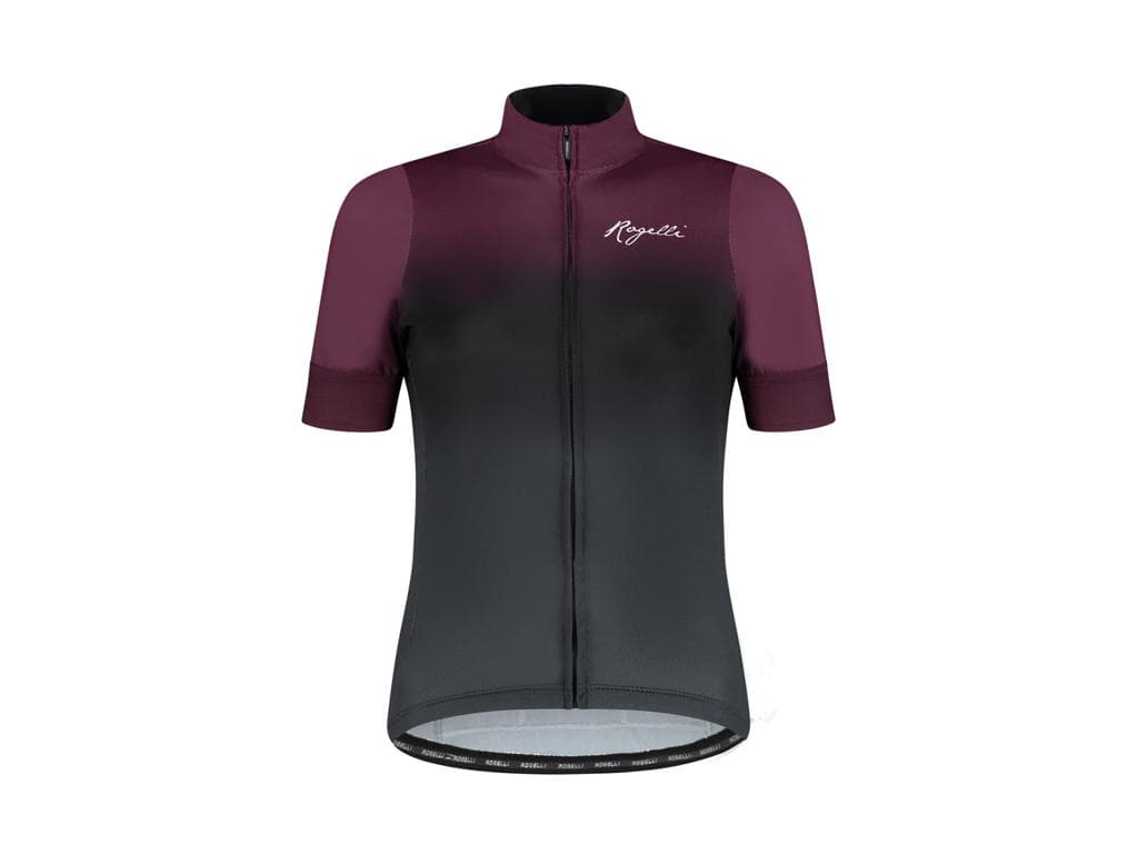Rogelli Dream - Cykelbluse - Dame - Korte ærmer - Grå/Bordeaux - Str. 2XL