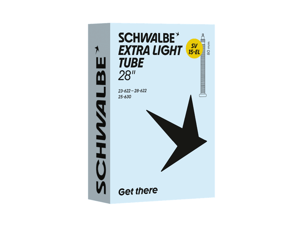 Schwalbe Extra Light slange 700c/28"x0,90-1,10 (23/28-622/630) med 80mm lang racerventil SV15-EL