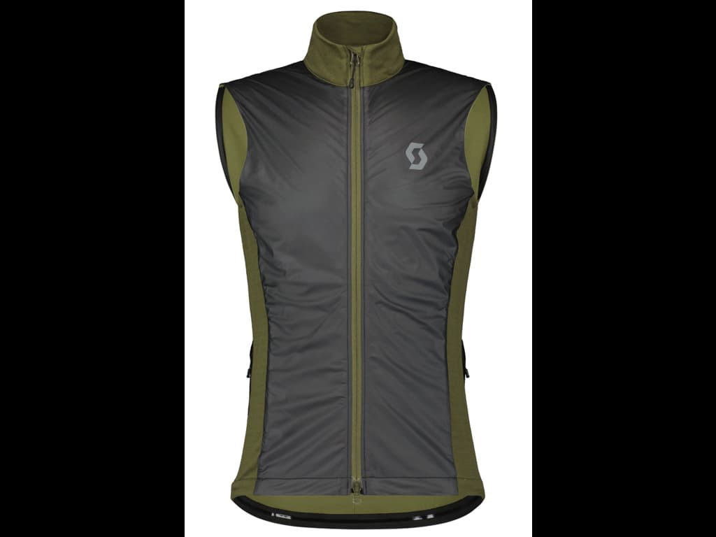 SCOTT Gravel Warm Merino - Vest - Sort-Grøn - Str. XL