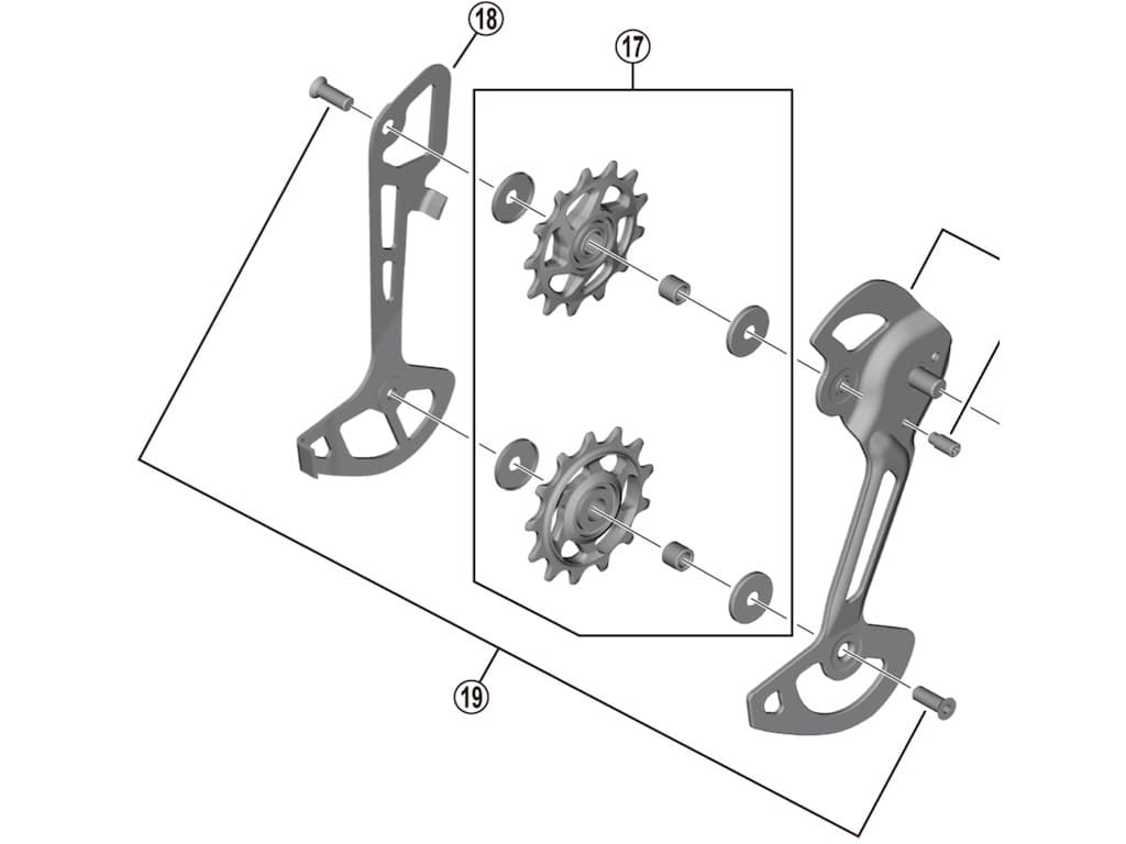 Shimano SLX inderplade til bagskifter model RD-M7120-SGS type