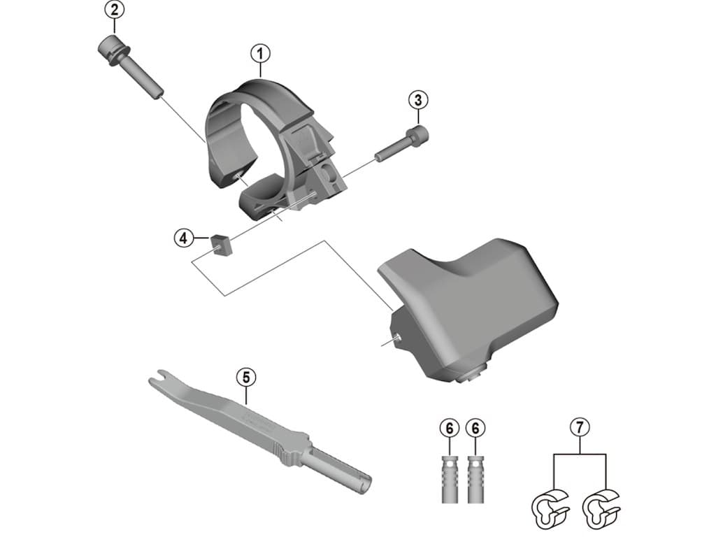 Shimano holder med møtrik type A 31.8mm til model SC-E7000