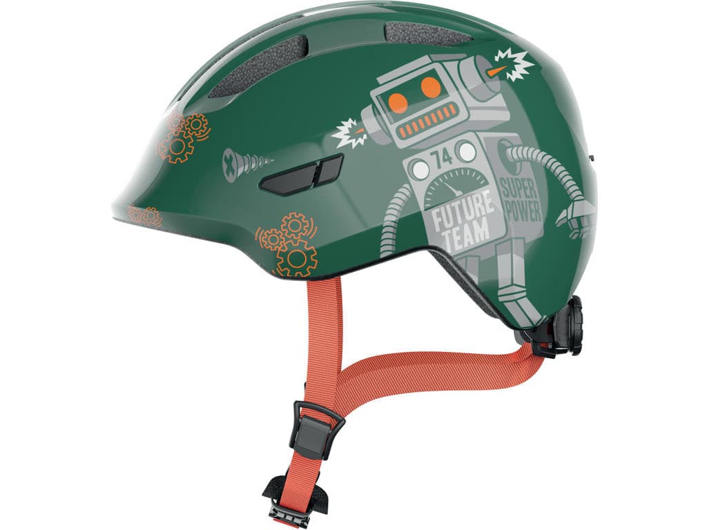 Abus Smiley 3.0 - Cykelhjelm til børn - Green Robo - Str. 45-50 cm