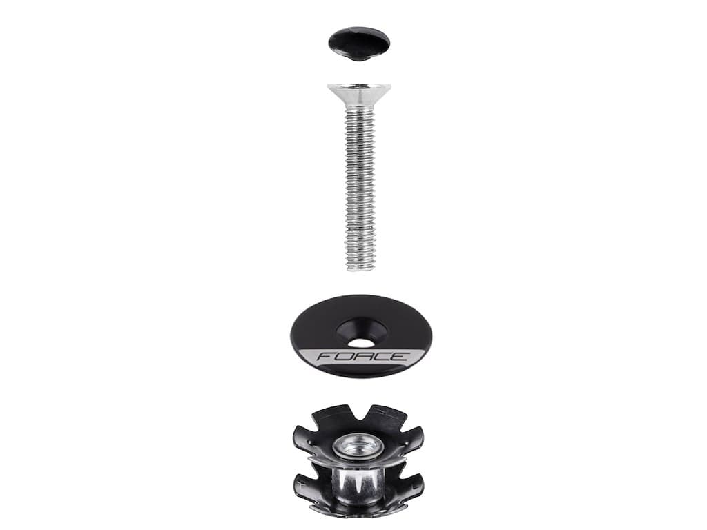 FORCE star nut AHEAD 1 1/8'' aluminium - sort