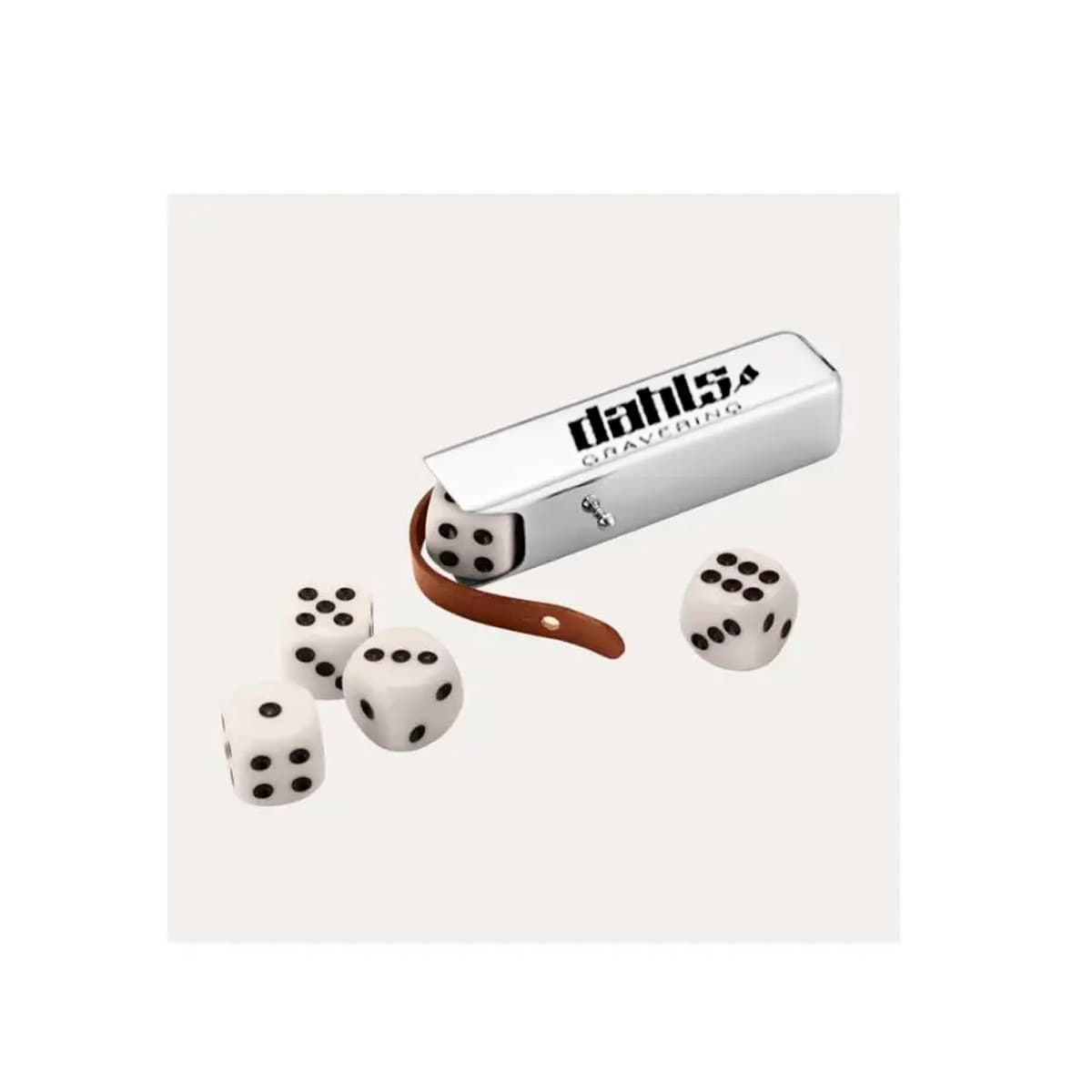 Georg Jensen SKY terningeetui og terninger firmagaver med logo - Firmagaver med logo med gravering