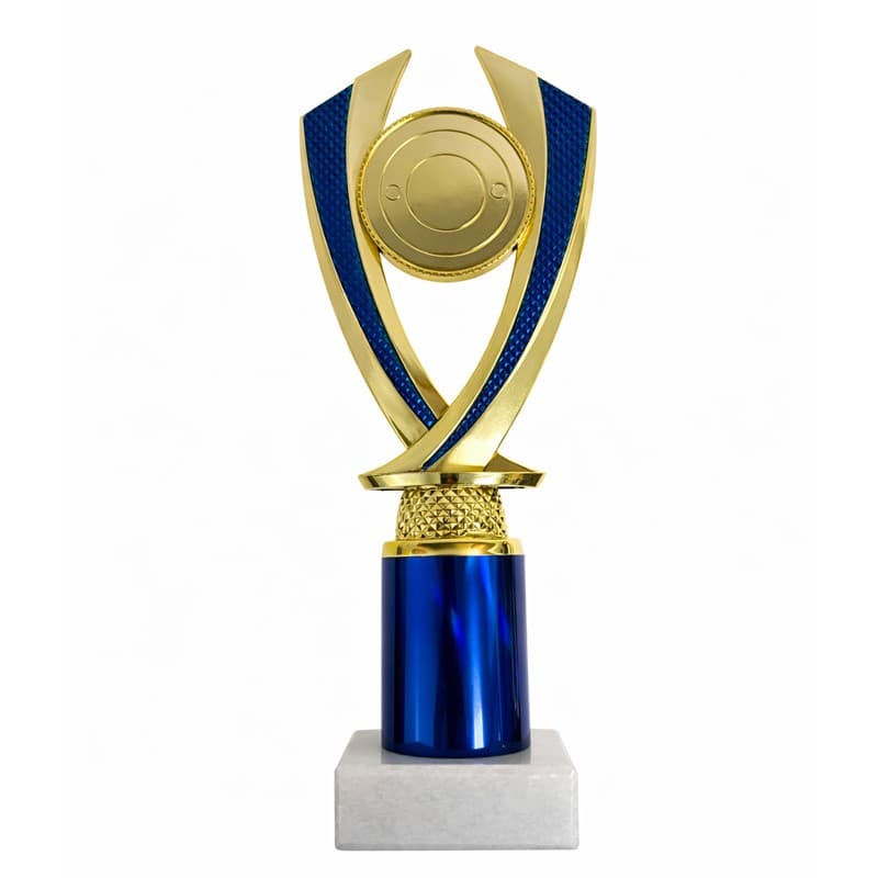 Pokal statuette blå - Pokaler med gravering