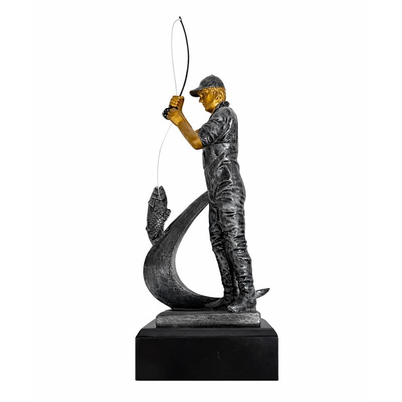 Statuette fisker - Statuetter med gravering