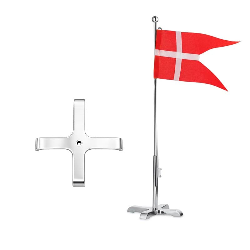 Scrouples Bordflag blank stål med krydsfod 30 cm - Bordflag med gravering