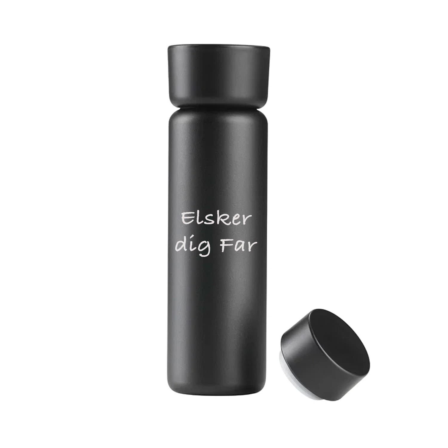 Zone Denmark Singles Termokop med to låg Dia 7,5 x 25,6 cm 650 ml Black - Zone med gravering