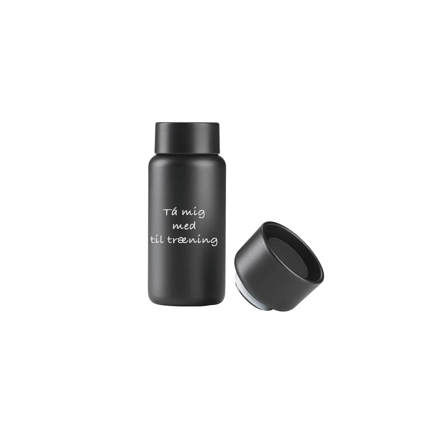 Zone Denmark Singles Termokop med to låg Dia 7,5 x 19 cm 400 ml Black - Zone med gravering