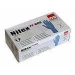 Nilex engangshandske str. 8(M), nitril pudderfri, bl�. Pakke a 100 stk.