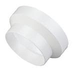 Duka Reduktion �100-125MM hvid plast Reduktion til hvide ventilationsr�r.